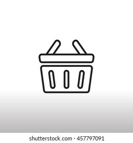  shopping cart icon flat.