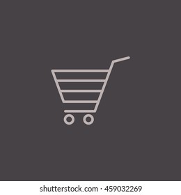  shopping cart icon flat.