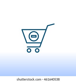  shopping cart icon flat.