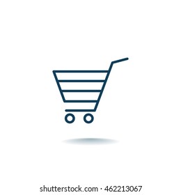  shopping cart icon flat.