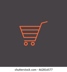  shopping cart icon flat.