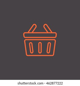  shopping cart icon flat.