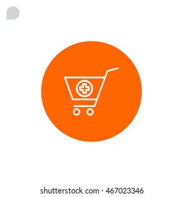  shopping cart icon flat.