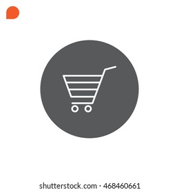  shopping cart icon flat.
