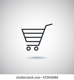  shopping cart icon flat.