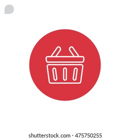  shopping cart icon flat.