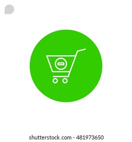  shopping cart icon flat.