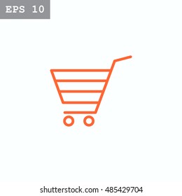  shopping cart icon flat.