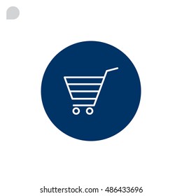  shopping cart icon flat.