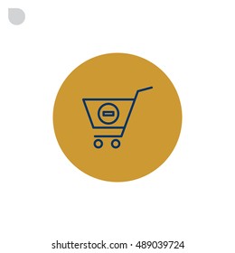  shopping cart icon flat.