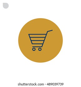  shopping cart icon flat.
