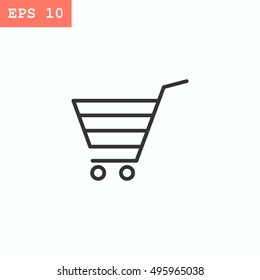  shopping cart icon flat.