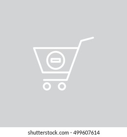  shopping cart icon flat.