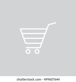  shopping cart icon flat.