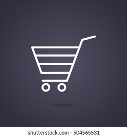  shopping cart icon flat.