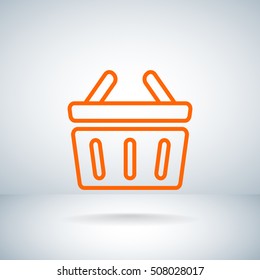  shopping cart icon flat.