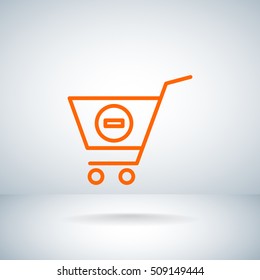  shopping cart icon flat.