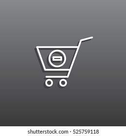  shopping cart icon flat.