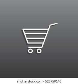  shopping cart icon flat.
