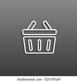  shopping cart icon flat.