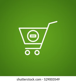  shopping cart icon flat.
