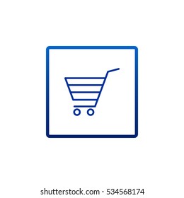  shopping cart icon flat.