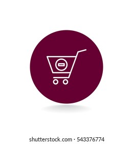  shopping cart icon flat.