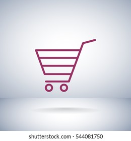  shopping cart icon flat.