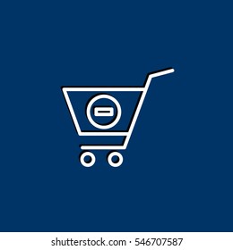  shopping cart icon flat.