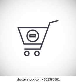  shopping cart icon flat.