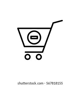  shopping cart icon flat.