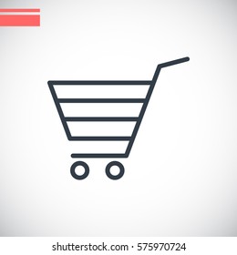  shopping cart icon flat.