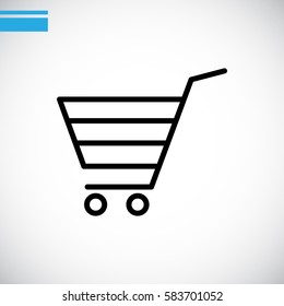  shopping cart icon flat.
