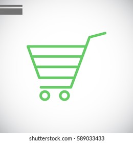  shopping cart icon flat.