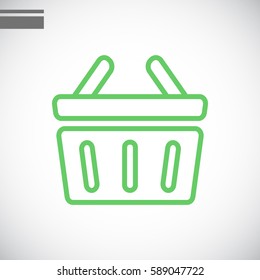  shopping cart icon flat.