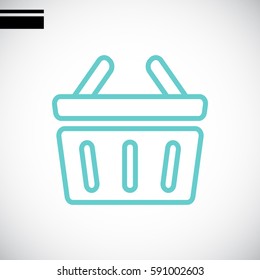  shopping cart icon flat.