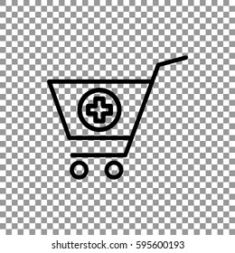  shopping cart icon flat.