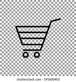  shopping cart icon flat.