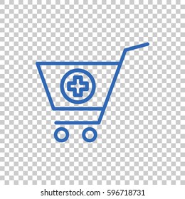  shopping cart icon flat.