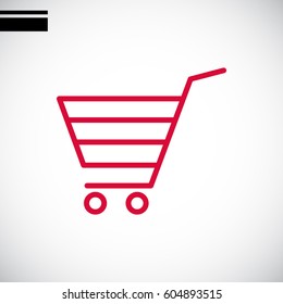  shopping cart icon flat.