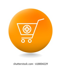  shopping cart icon flat.