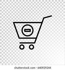  shopping cart icon flat.