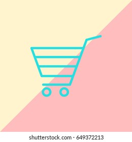  shopping cart icon flat.