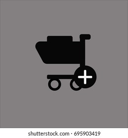 shopping cart icon flat
