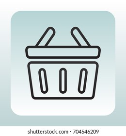  shopping cart icon flat.