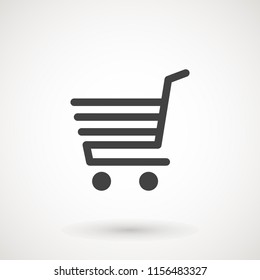 Shopping Cart icon, flat design best vector icon. Supermarket trolley icon. Illustration