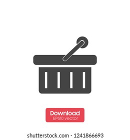 Shopping Cart Icon, flat design best vector icon