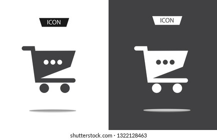 Shopping Cart Icon, flat design best vector icon isolated on white background.
