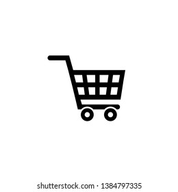 Shopping Cart Icon, flat design vector icon - Vector