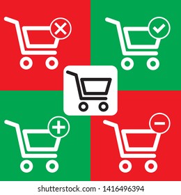 Shopping Cart Icon, flat design best vector icon - Vector